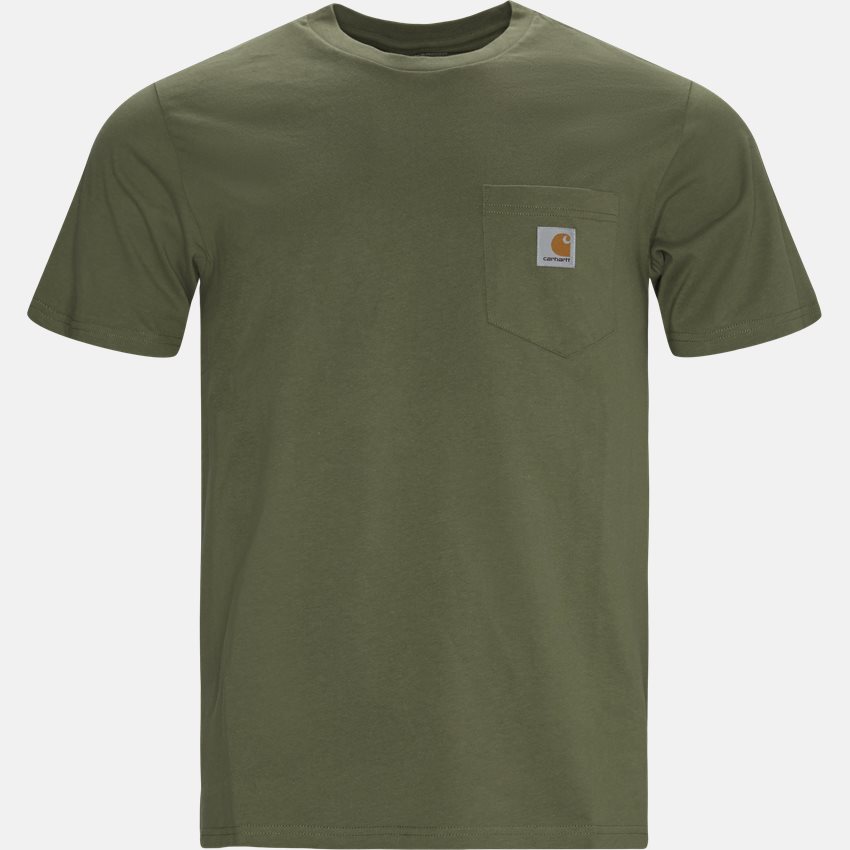 Carhartt WIP T-shirts POCKET S/S I022091 DOLLAR GREEN